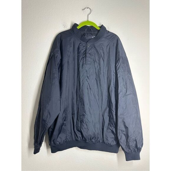 VTG Churres by Midwest Men’s Windbreaker Pullover Golf Jacket Sz XL Navy Blue - Picture 1 of 10